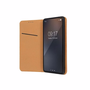 Ādas atlokāmais maciņš Samsung A27 Smart Pro Book, brūns