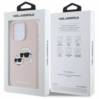 Viedtālruņa apvalks Karl Lagerfeld Silikona Nauble Heads Print MagSafe iPhone 16 Pro Max - rozā