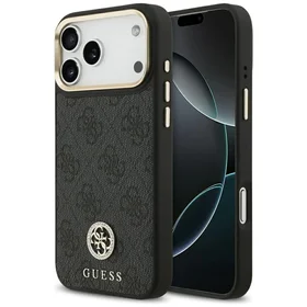 Guess 4G Strass Logo magnētiskais viedtālruņa apvalks iPhone 17 Pro Max - melns