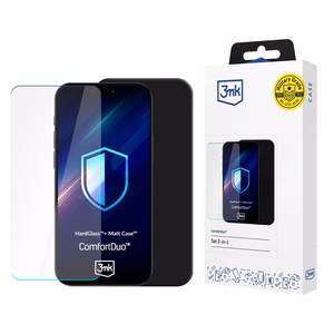HardGlass™ Tempered Glass Set with Matt Case™ 3mk ComfortDuo for Samsung Galaxy A17 5G - Black