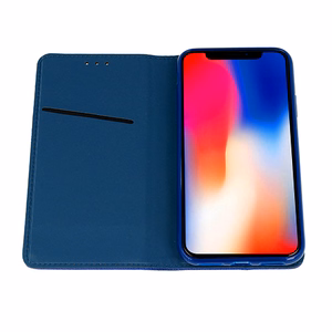 Smart Book Magnētiskais apvalks IPHONE 13 PRO MAX tumši zilais