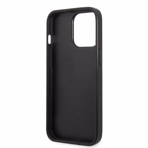 Karl Lagerfeld KLHCP13LSFMP2K iPhone 13 Pro / 13 6.1" cietais apvalks melns/melns Saffiano plāksne