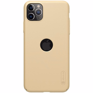 Nillkin Super Frosted Shield vāciņš ierīcei Apple iPhone 11 Pro, ar logotipa izgriezumu, zelta krāsā
