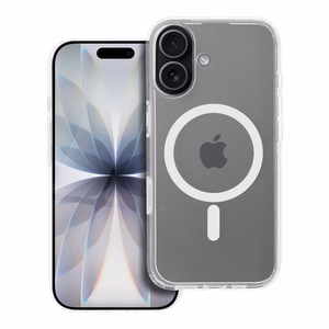 Caurspīdīgs Elite MAG COVER apvalks ar anti geltonēšanās funkciju, kameru vadības pogu un MagSafe IPHONE 17 – caurspīdīgs