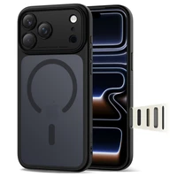 Tech-Protect Magpeak MagSafe CC viedtālruņa apvalks iPhone 17 Pro Max - matēti melns