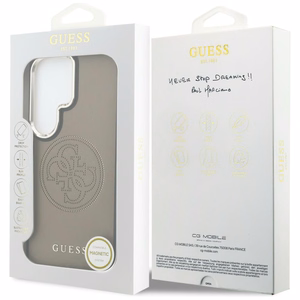 Guess maciņš Perforated Logo MagSafe priekš Samsung Galaxy S26 Ultra brūns