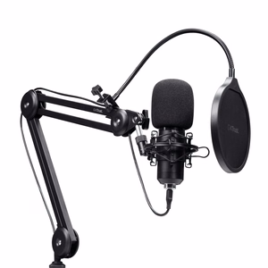 Mikrofons TRUST GXT270 Emita II+ melns