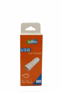 Automašīnas lādētājs Tellos C102 ar USB savienotāju 1A melns