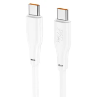 Kabelis USB C uz USB C Hoco 3A 100W 1 m X93 balts