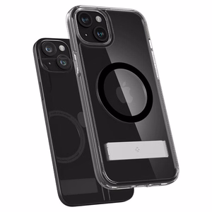 Spigen Ultra Hybrid S Magnētiskais viedtālruņa apvalks ar statīvu iPhone 15 Plus - Melns