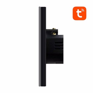 Viedais gaismas slēdzis WiFi Avatto TS02-EU-B1 1 Way TUYA (melns)