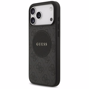 Guess 4G Circle Classic Logo MagSafe чехол для iPhone 17 Pro Max - чёрный