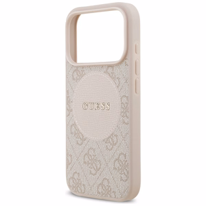 Guess 4G Circle Classic Logo Magnētiskais viedtālruņa apvalks iPhone 17 Pro - rozā