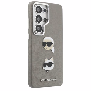 Karl Lagerfeld maciņš Saffiano Double Heads Metal Samsung Galaxy S26 Ultra sudraba
