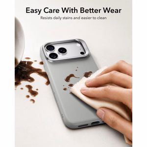 ESR Atelier vāciņš modelim iPhone 18 Pro / 17 Pro, ar statīvu, saderīgs ar MagSafe – pelēks