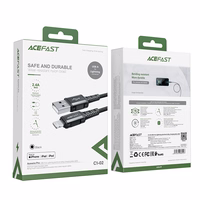 Acefast kabelis MFI USB - Lightning 1.2m, 2.4A melns (C1-02 melns)