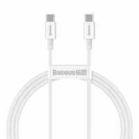 Baseus kabelis Superior PD USB-C - USB-C 1,0m balts 100W