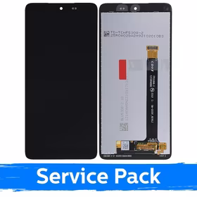 LCD Displejs Saderīgs ar Samsung G525 Xcover 5 Melns (Service Pack)
