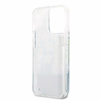 Guess GUHCP13LLFLSN iPhone 13 Pro / 13 6.1" zaļš/zaļš cietais apvalks ziedu šķidrs spīdums
