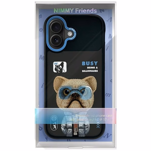 Nimmy Cool&Cute 2.0 nag viedtālruņa apvalks iPhone 17 - melns