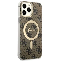 Guess GUHMP13XH4STW iPhone 13 Pro Max 6.7" brūns/brūns cietais apvalks 4G MagSafe