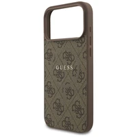 GUESS viedtālruņa apvalks IPHONE 17 Pro Max, saderīgs ar MagSafe GUHMP17XG4GFRW (PU 4G Ring Classic Logo) brūns