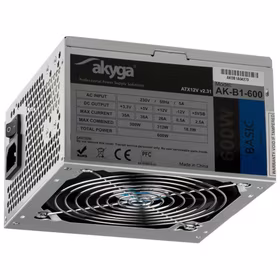 Akyga AK-B1-600 power supply unit 600 W 20+4 pin ATX ATX pelēks