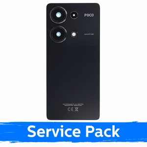 Aizmugurējais vāks, saderīgs ar Xiaomi Poco M6 Pro 4G / melns / (Service Pack)