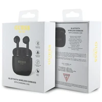Guess GUTWST26PSK TWS Bluetooth austiņas + dokstacija - melnas Classic EST logotips
