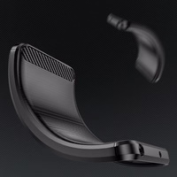 Carbon viedtālruņa apvalks iPhone 16 Plus silikona apvalks - melns