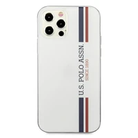 US Polo USHCP12MPCUSSWH iPhone 12/12 Pro 6,1" viedtālruņa apvalks - balts Tricolor Collection