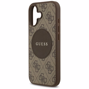 Guess 4G Circle Classic Logo Magnētiskais viedtālruņa apvalks iPhone 17 - brūna
