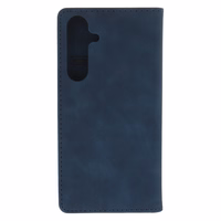 Viedais Suede maciņš for Samsung Galaxy S25 Plus tumši zils