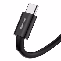 Baseus Superior USB - USB Type-C kabelis ar ātru uzlādi 66 W (11 V / 6 A) Huawei SuperCharge SCP 1 m melns