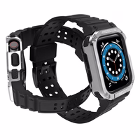 Protect siksniņa Apple Watch 38/40/41mm bruņots apvalks siksniņa - melns, sudraba