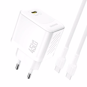 Dudao A28C 45W GaN sienas lādētājs + USB-C kabelis - balts