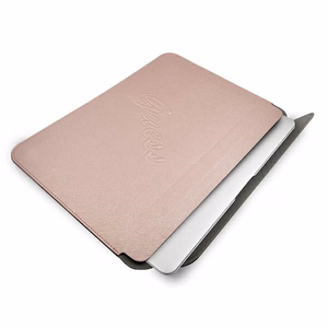 Guess Saffiano Script vāciņš 13" klēpjdatoram - rozā
