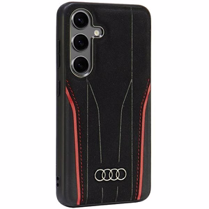 Audi īstas ādas magnētiskais MagSafe cietais viedtālruņa apvalks S24 S921 melni sarkans AU-TPUPCS24-R8/D3-RD