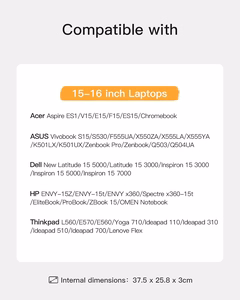 Inateck LB01005-15 apvalks 15" klēpjdatoram, melns