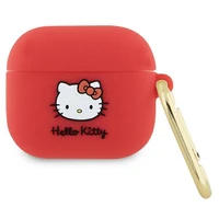 Hello Kitty silikona 3D Kitty galvas apvalks AirPods 3 - fuksijas