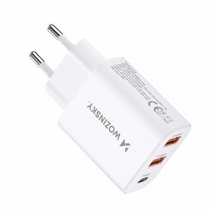 Wozinsky CWCUCW 30W USB-C 2x USB-A сетевое зарядное устройство - белый