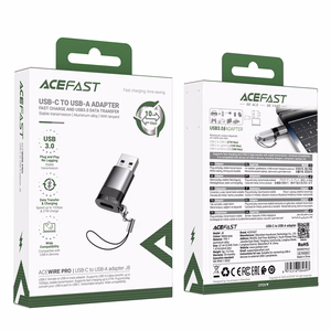 Acefast J8 USB-C - USB-A adapteris - pelēks