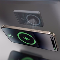 Dudao K28S 20W PD 5000mAh Portatīvais lādētājs ar Magnētisko funkciju un statīvu - pelēka