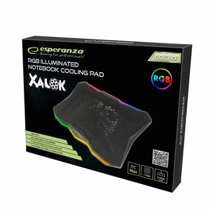 Esperanza EGC110 laptop cooling pad 43.2 cm (17") 800 RPM melns