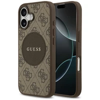 Guess 4G Circle Classic Logo Magnētiskais viedtālruņa apvalks iPhone 17 - brūna