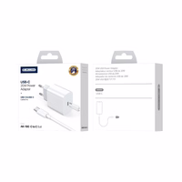 Lādētājs Jellico AK180 20W USB-C + USB-C uz USB-C kabelis 1.0m, balts