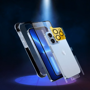 Bestsuit 6in1 komplekts iPhone 13 mini viedtālruņa apvalks / rūdīts stikls flexi / aizmugures korpusa aizsargplēve / kameras lēcas rūdīts stikls / drāniņas / aplikators (D30 Buffer)