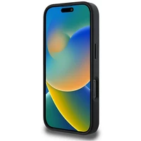 DKNY šachī raksts un drukātas svītras apvalks iPhone 16 Pro Max melns
