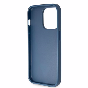 Guess GUHCP14XP4TDSCPB iPhone 14 Pro Max 6.7" zils/zils cietais apvalks Crossbody 4G Metal Logo