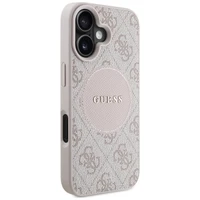 Guess 4G Circle Classic Logo MagSafe iPhone 16 apvalks - rozā